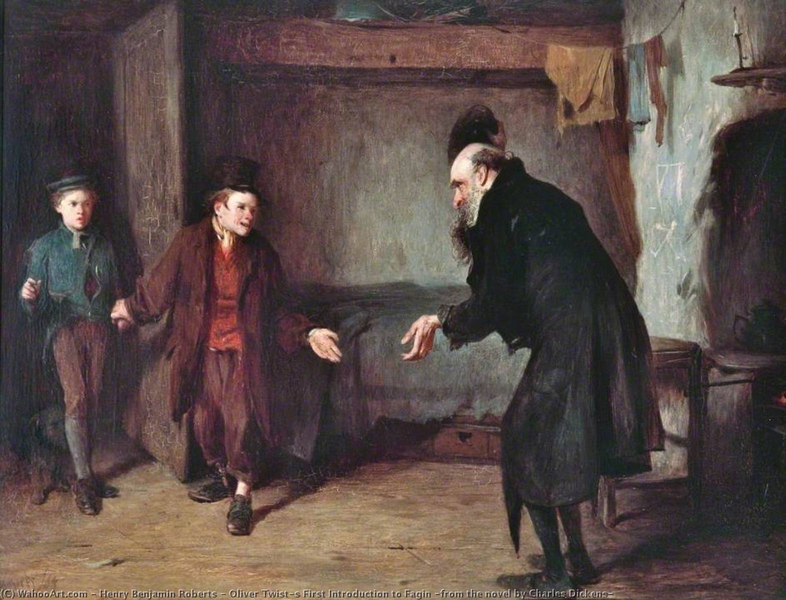 Oliver Twist's First Introduction To Fagin (from The Novel By Charles Dickens) — Henry Benjamin Roberts