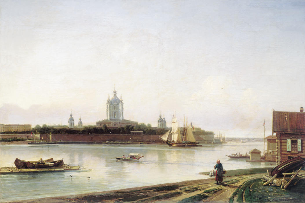 Smolny As Seen From Bolshaya Okhta — Alexei Petrovich Bogoliubov