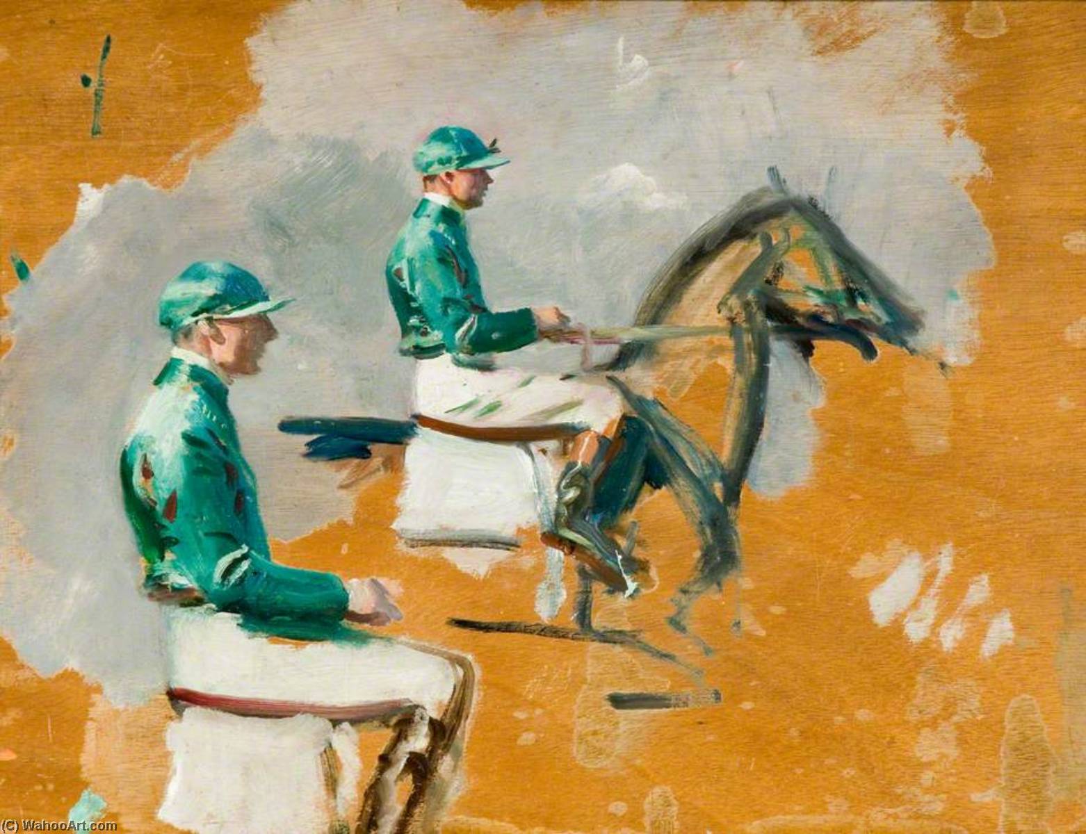 Studies Of A Jockey Wearing Green — Sir Alfred James Munnings