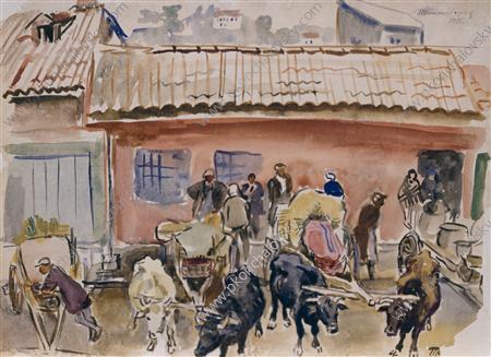 Kutaisi. Grape Market. — Pyotr Konchalovsky