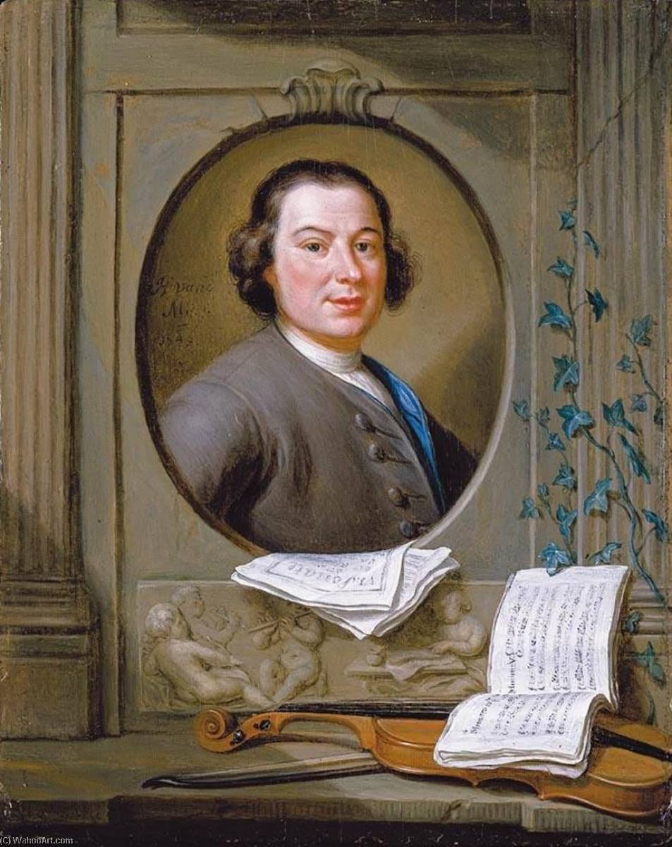 Allegorical Portrait Of The Composer Anton Wilhelm Solnitz — Hieronymus Van Der Mij
