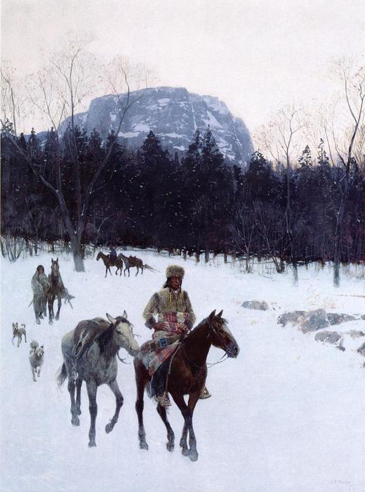 Obsidian Mountain In The Yellowstone — Henry F Farny