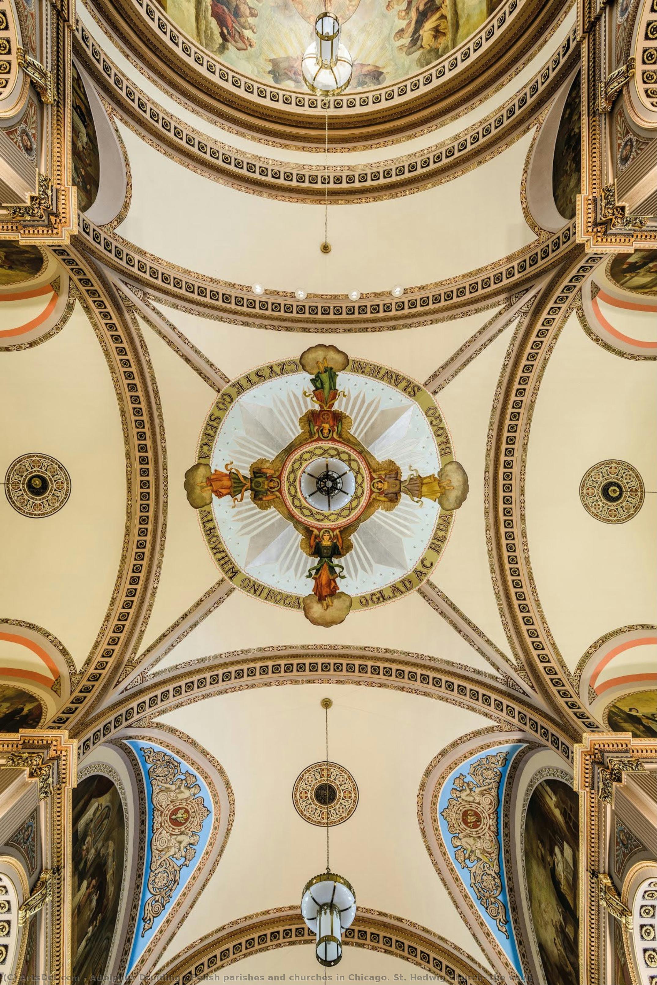 Polish Parishes And Churches In Chicago. St. Hedwig Church, The Vault — Adolphus Druiding