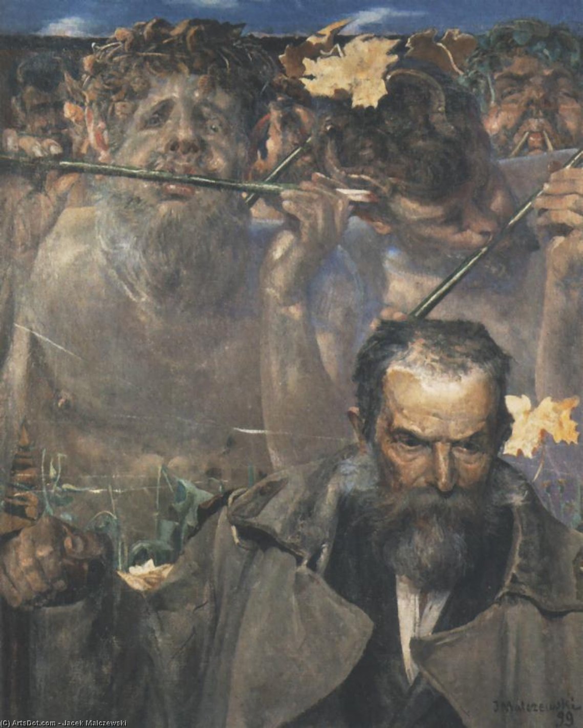 The History Of The Song. Portrait Of Adam Asnyk — Jacek Malczewski