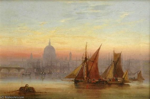 The Pool Of London With St Pauls — Charles John De Lacy