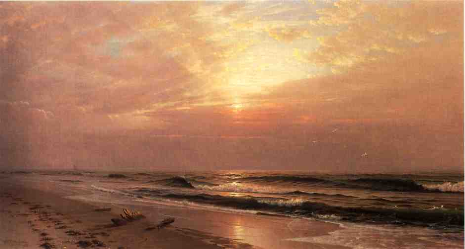 Seascape At Sunset — William Trost Richards
