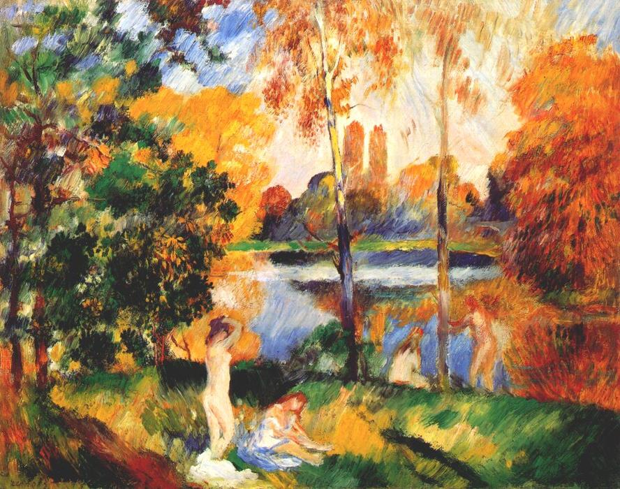 Landscape With Female Bathers — Pierre-auguste Renoir