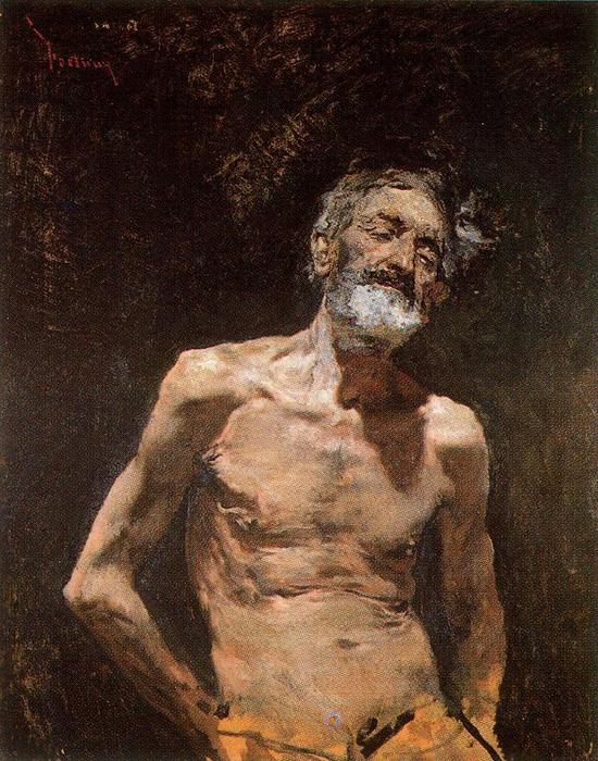 Viellard Naked In The Sun — Mariano Fortuny