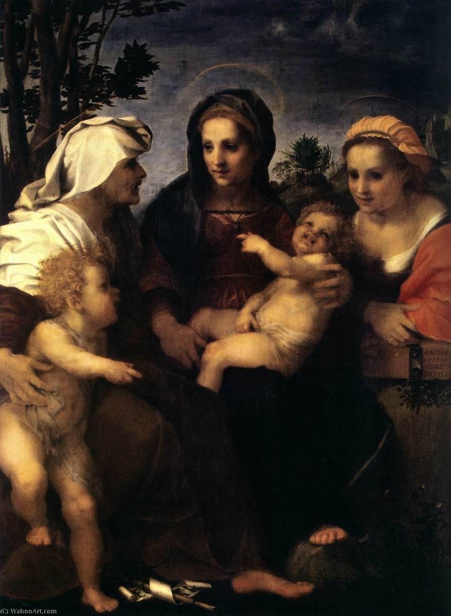 Madonna And Child With Sts Catherine, Elizabeth And John The Baptist — Andrea Del Sarto