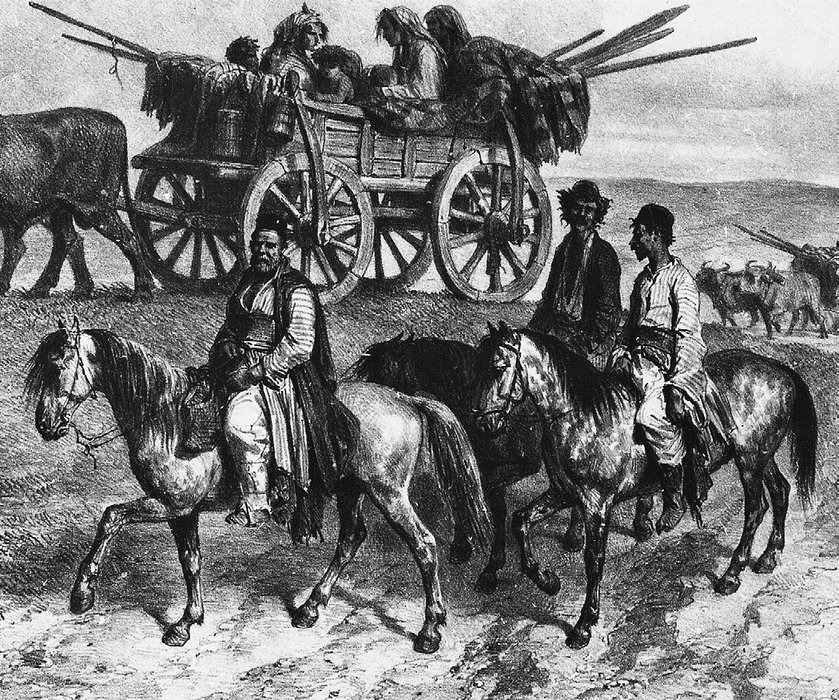 Gypsy Family Traveling In Moldova — Auguste Raffet (denis Auguste Marie Raffet)
