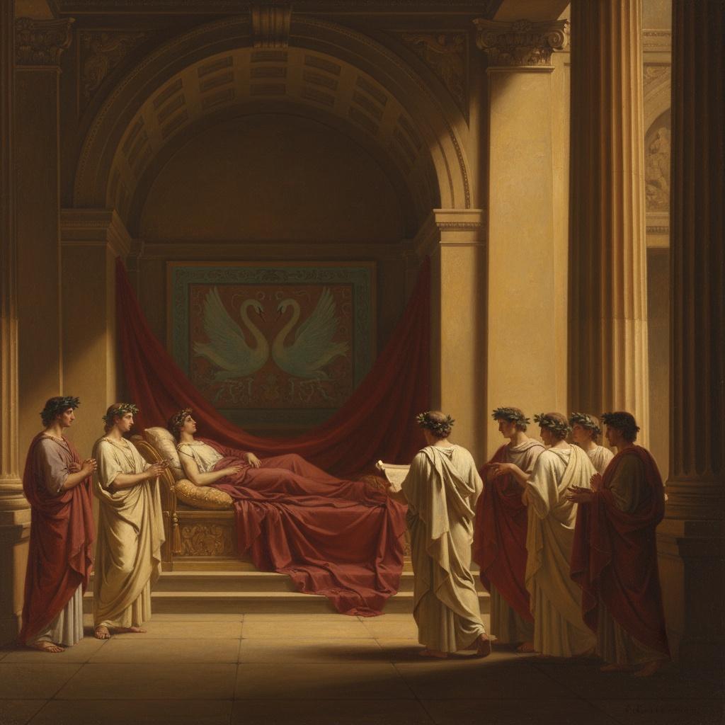 The Sovereign's Reverie: An Eternal Twilight In Ochre And Crimson — Marc Duvallier