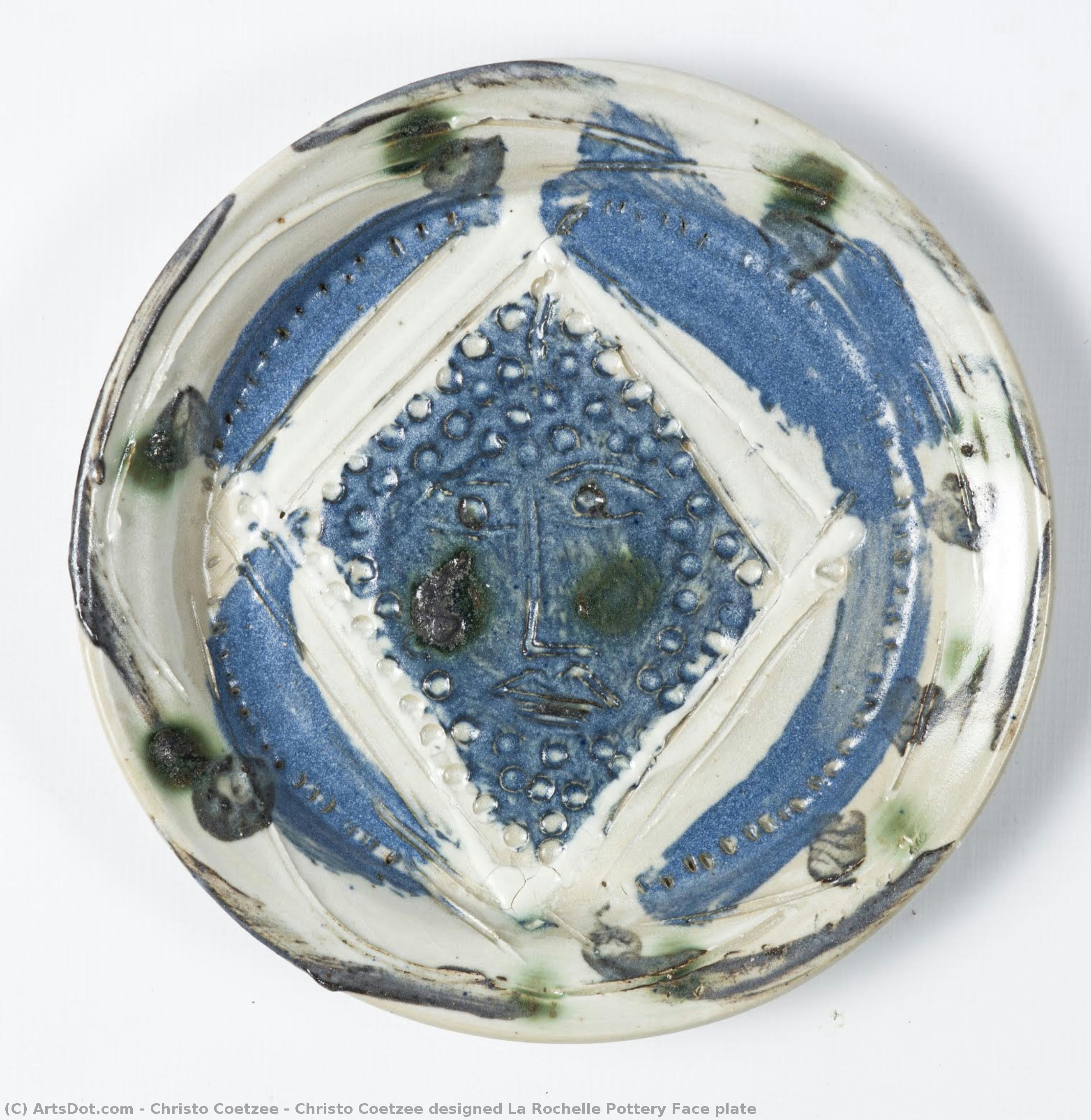 Christo Coetzee Designed La Rochelle Pottery Face Plate — Christo Coetzee