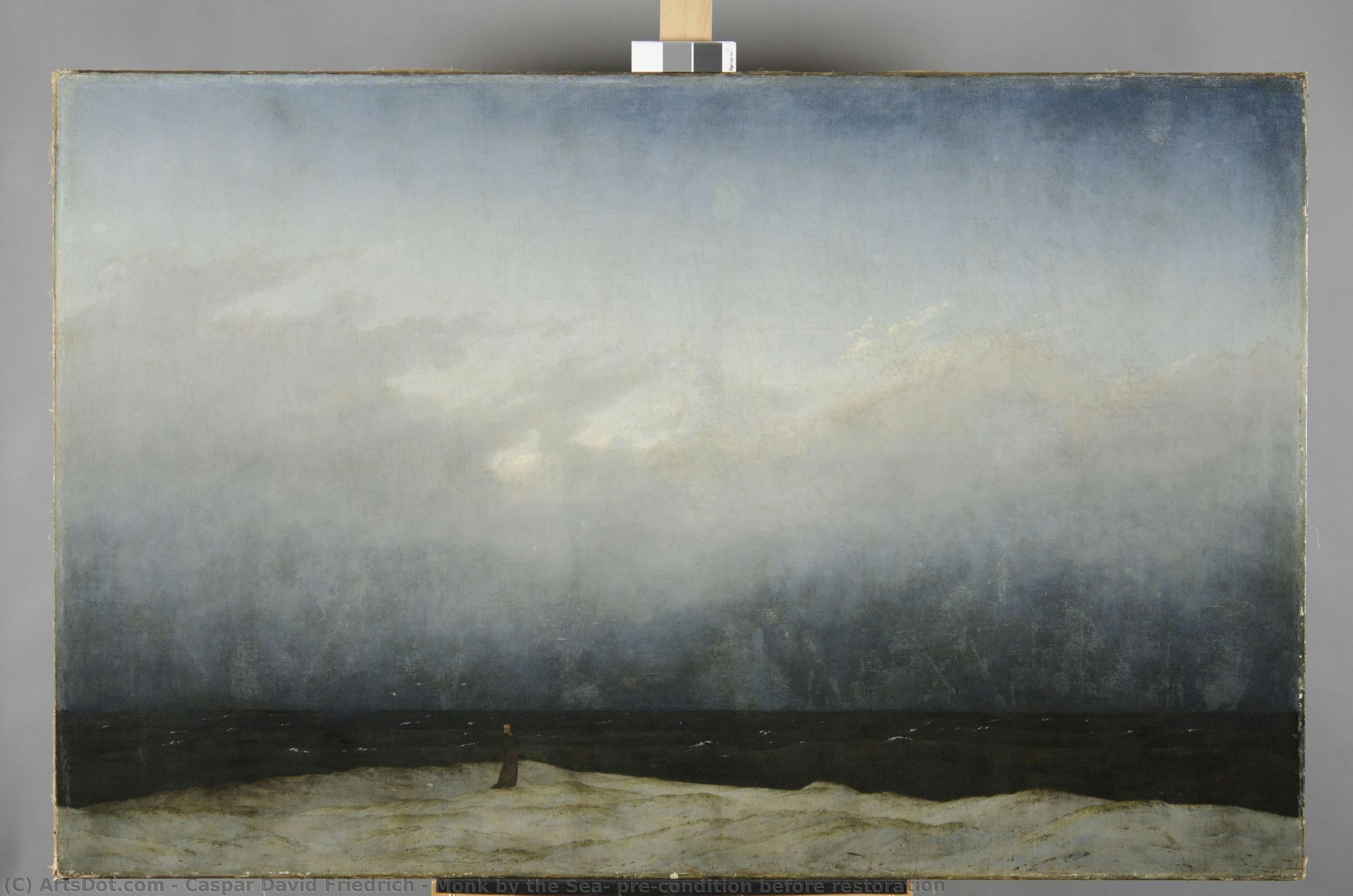 Monk By The Sea, Pre-condition Before Restoration — Caspar David Friedrich