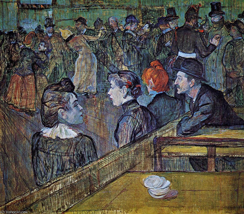 Im Tanzsaal Des Moulin De La Galette — Comte Henri Marie Raymond De Toulouse-lautrec-monfa