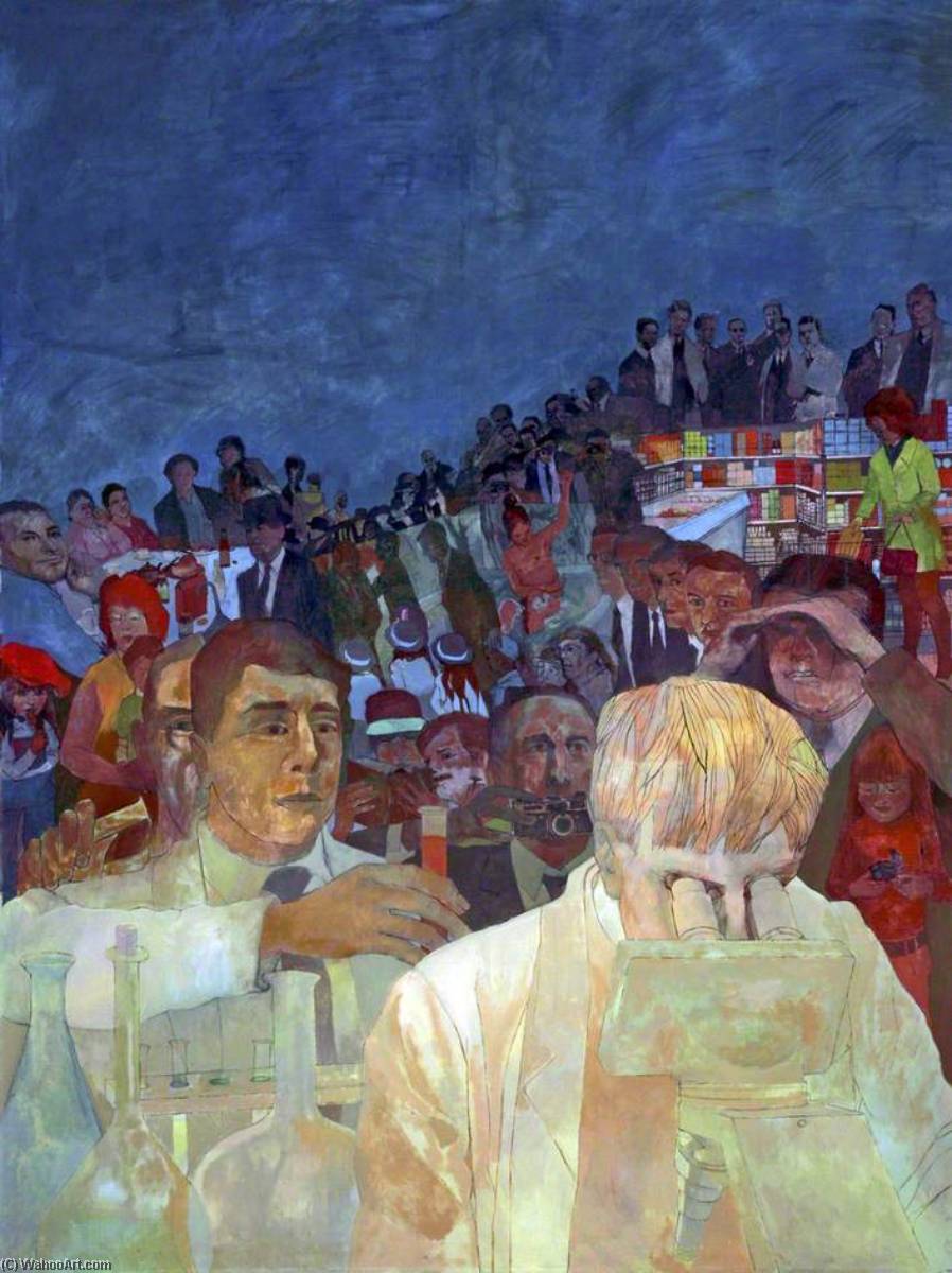 Lever House Mural (triptych, Left Wing) — Leonard Henry Rosoman