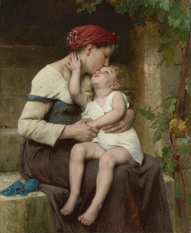 Mother With Child — Léon Jean Basile Perrault