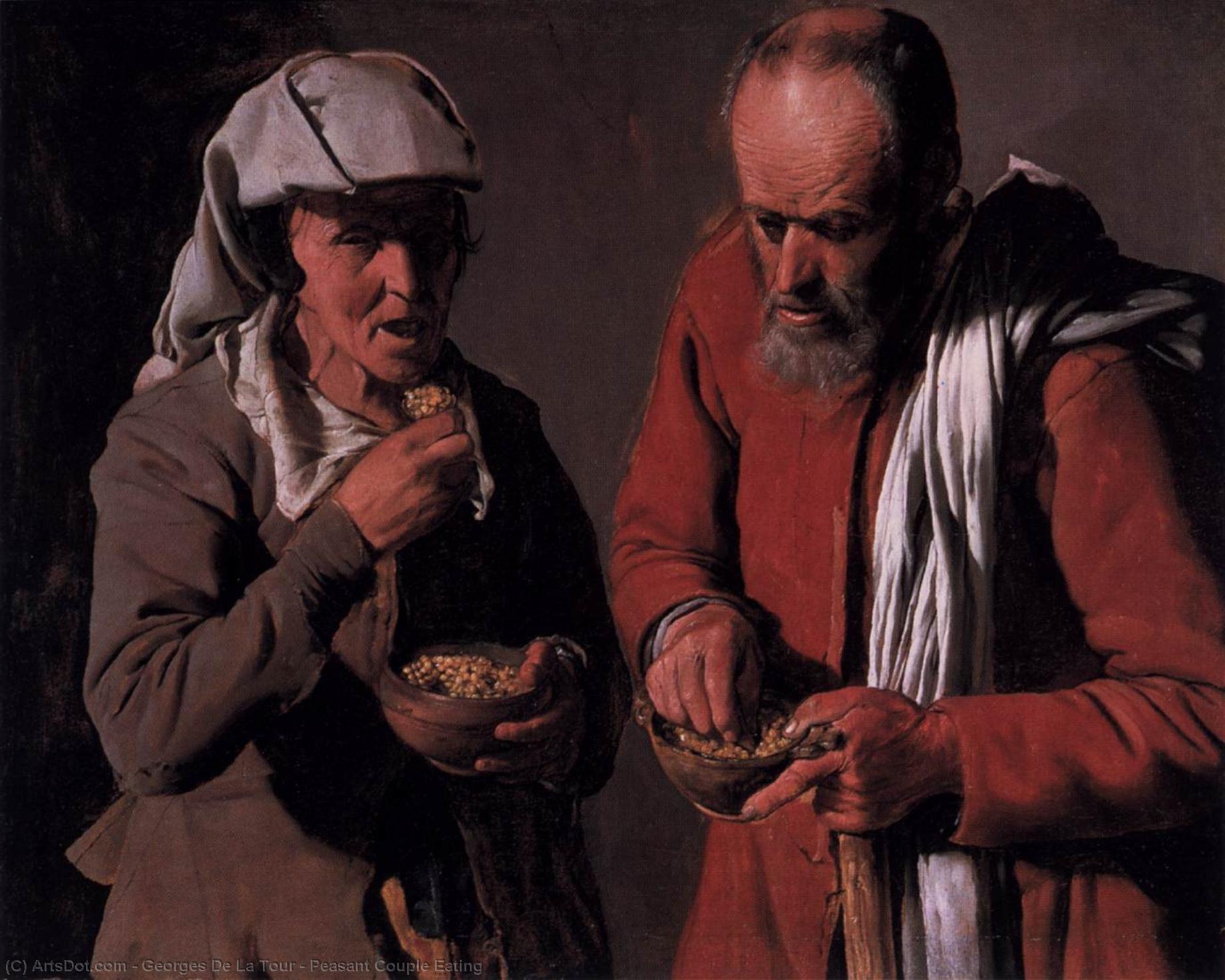 Peasant Couple Eating — Georges De La Tour