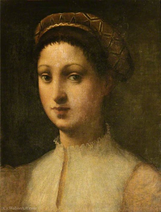 Young Woman La Fornarina — Domenico Puligo