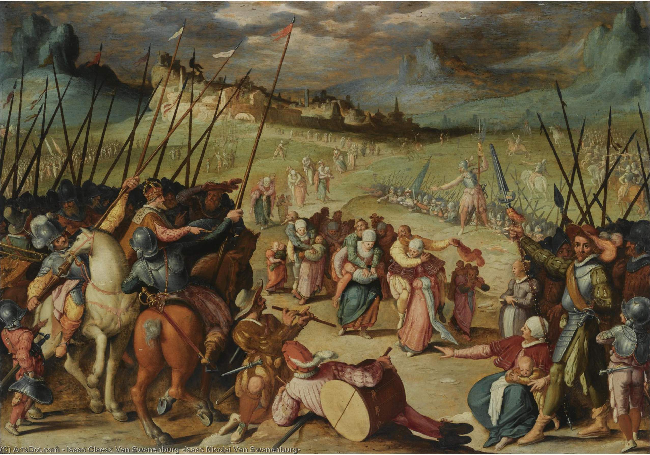 The Faithful Wives Of Weinsberg — Isaac Claesz Van Swanenburg (isaac Nicolai Van Swanenburg)