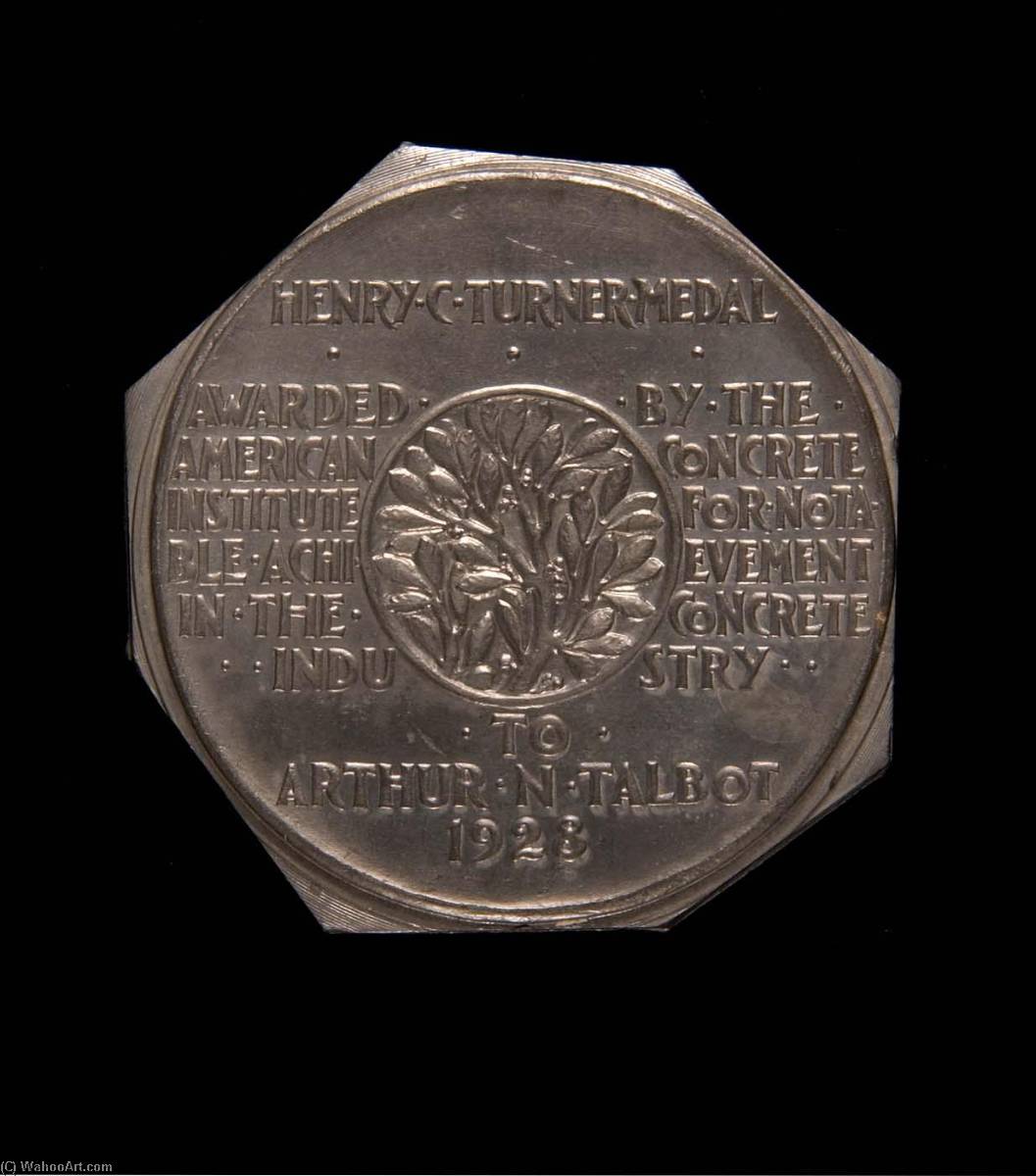 Henry C. Turner Medal For Notable Achievement In The Concrete Industry (reverse) — Anthony De Francisci