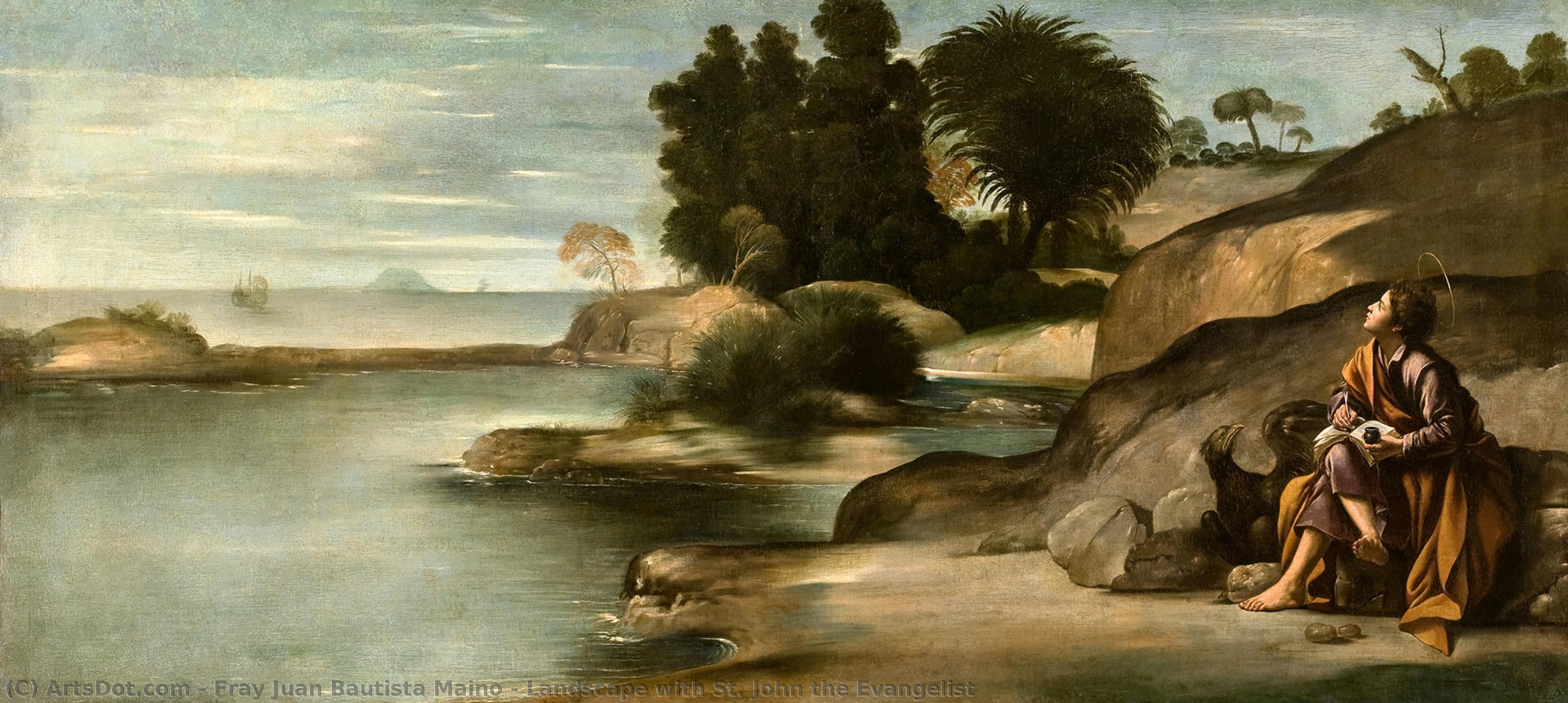 Landscape With St. John The Evangelist — Fray Juan Bautista Maino