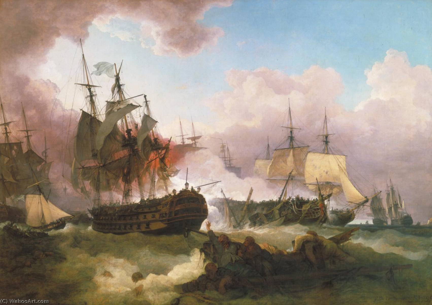 The Battle Of Camperdown — Philip James De Loutherbourg
