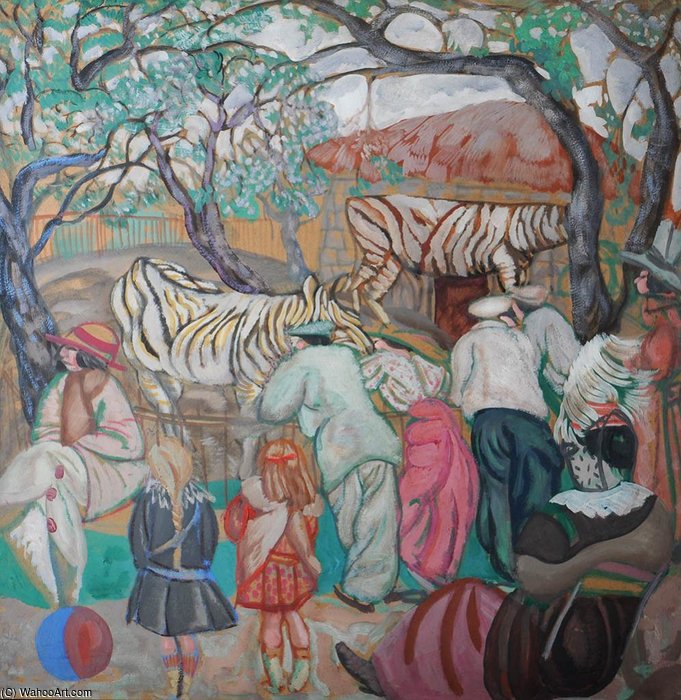 Zebras In The Zoo — Boris Dmitrievich Grigoriev