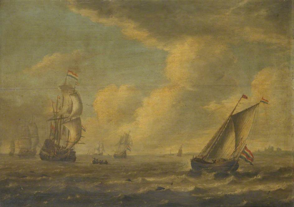 Ships Off The Dutch Coast — Willem Van Diest