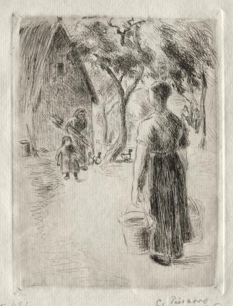 Paysanne Portant Des Seaux — Camille Pissarro