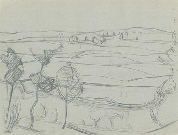 Sketch For ''the Lake Village'' — Nicholas Roerich