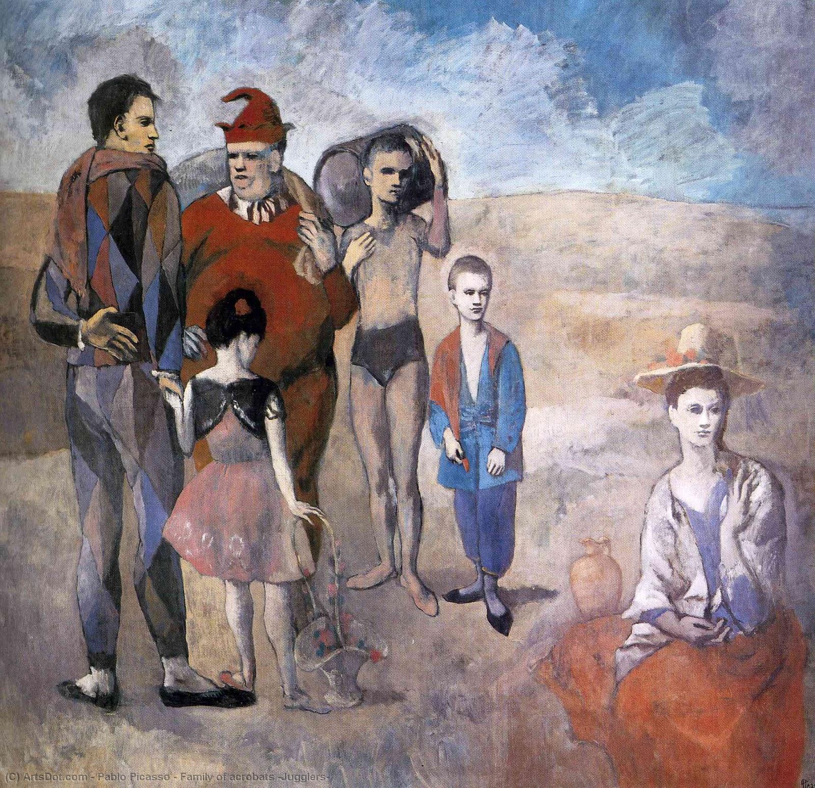 Family Of Acrobats (jugglers) — Pablo Picasso