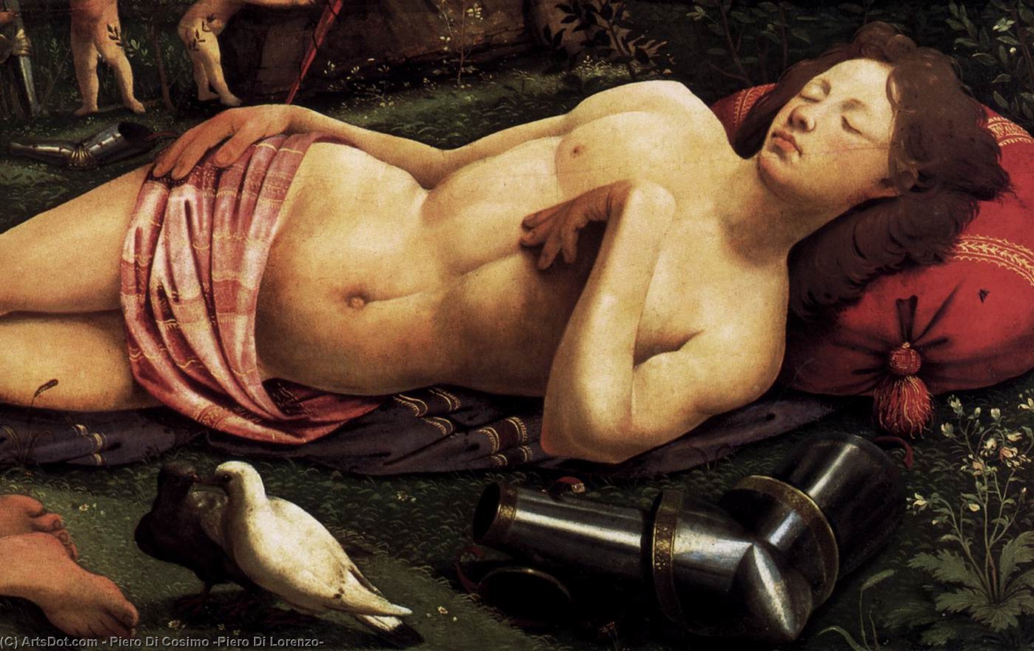 Venus, Mars, And Cupid (detail) — Piero Di Cosimo (piero Di Lorenzo)