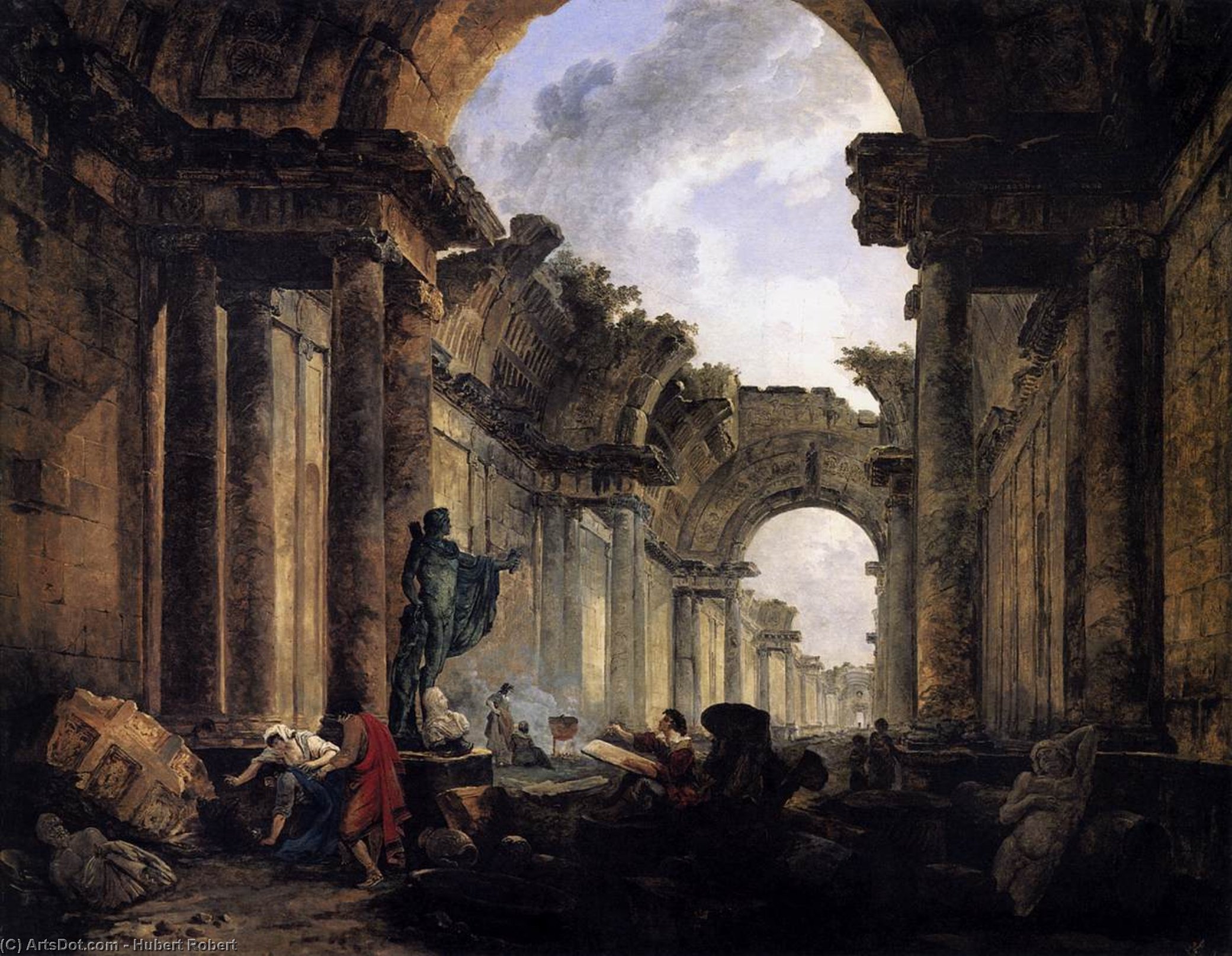 Ansicht Der Großen Galerie Des Louvre In Ruinen — Hubert Robert