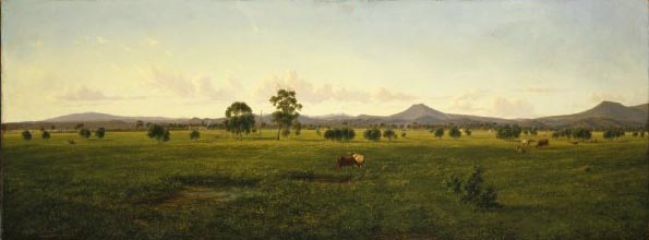 View Of The Gippsland Alps From Bushy Park On The River Avon — Eugene Von Guérard