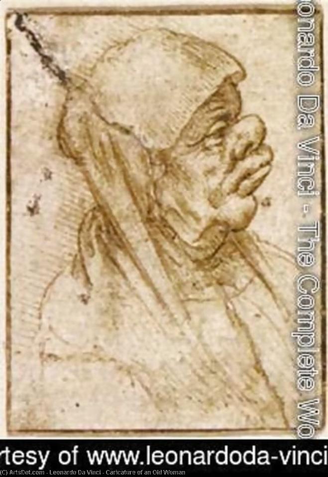 Caricature Of An Old Woman — Leonardo Da Vinči