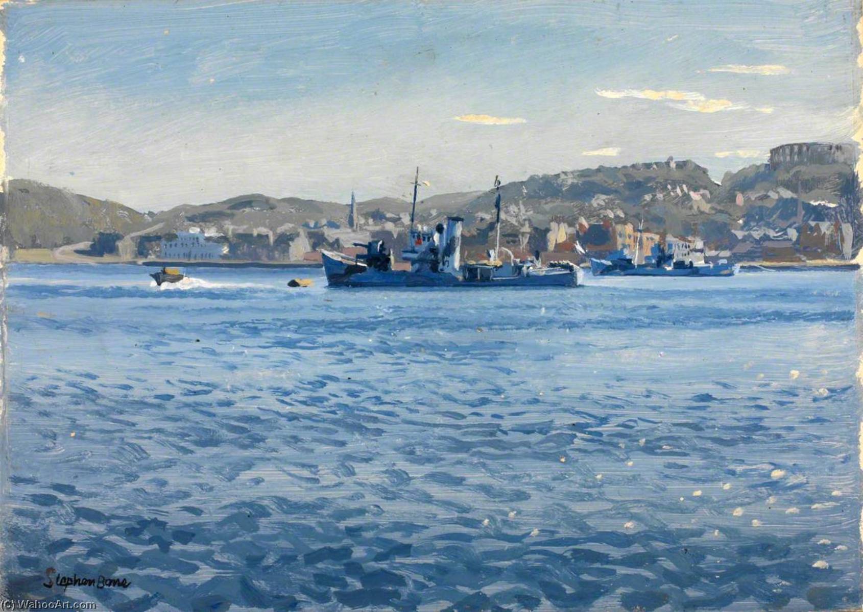 Oban Bay Asdic Trawlers Hms 'paul Rykens' And Hms 'southern Star' — Stephen Bone