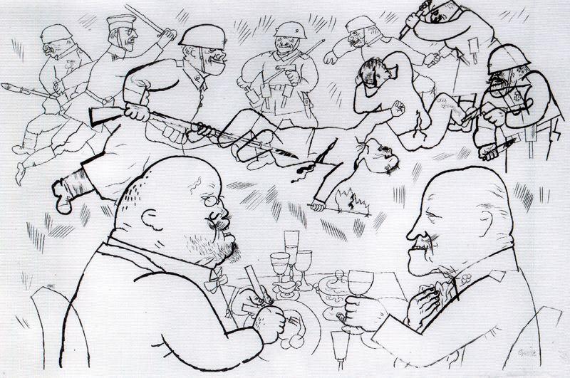 The Communists And The Falling Currency Rise — George Grosz