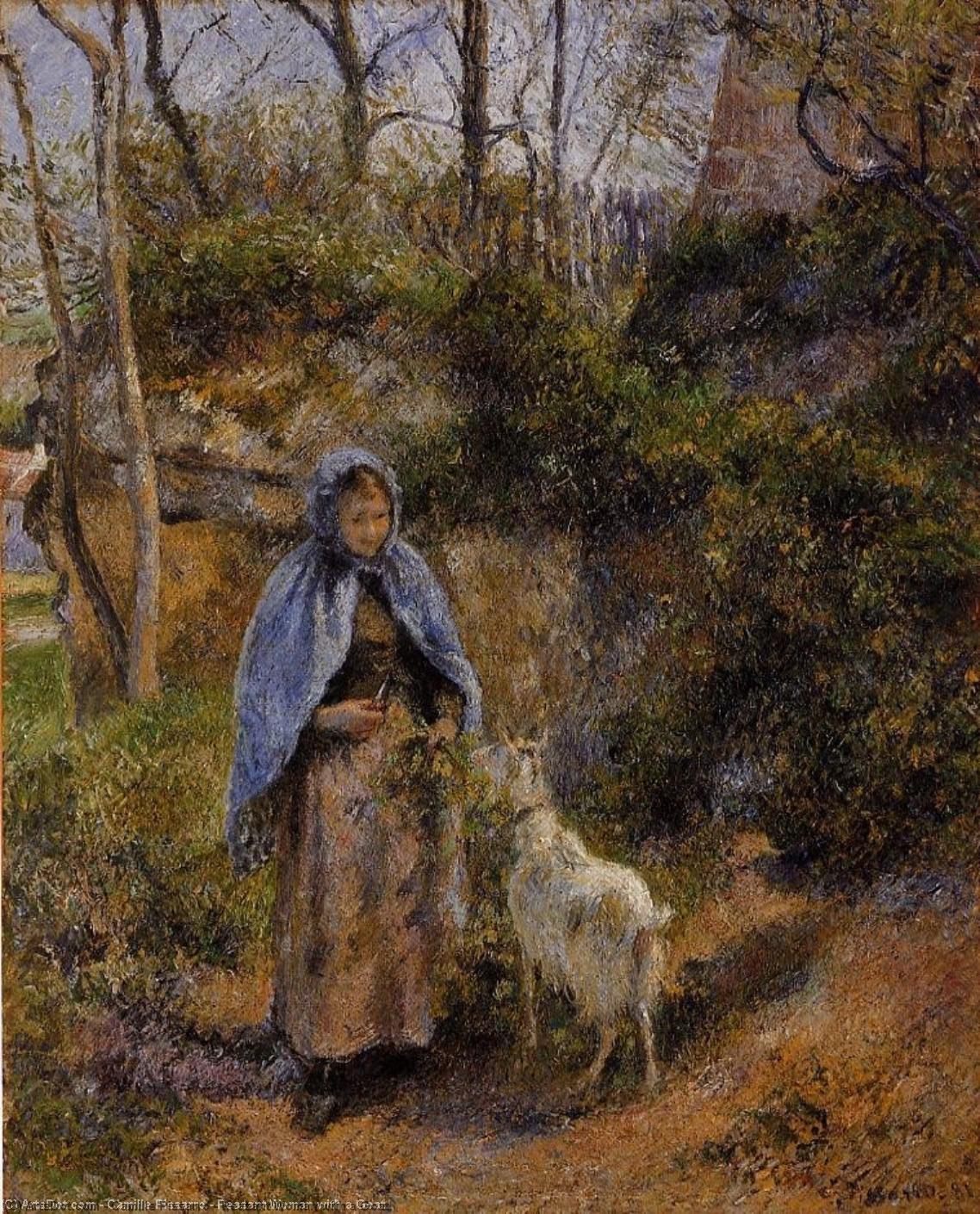 Peasant Woman With A Goat. — Camille Pissarro