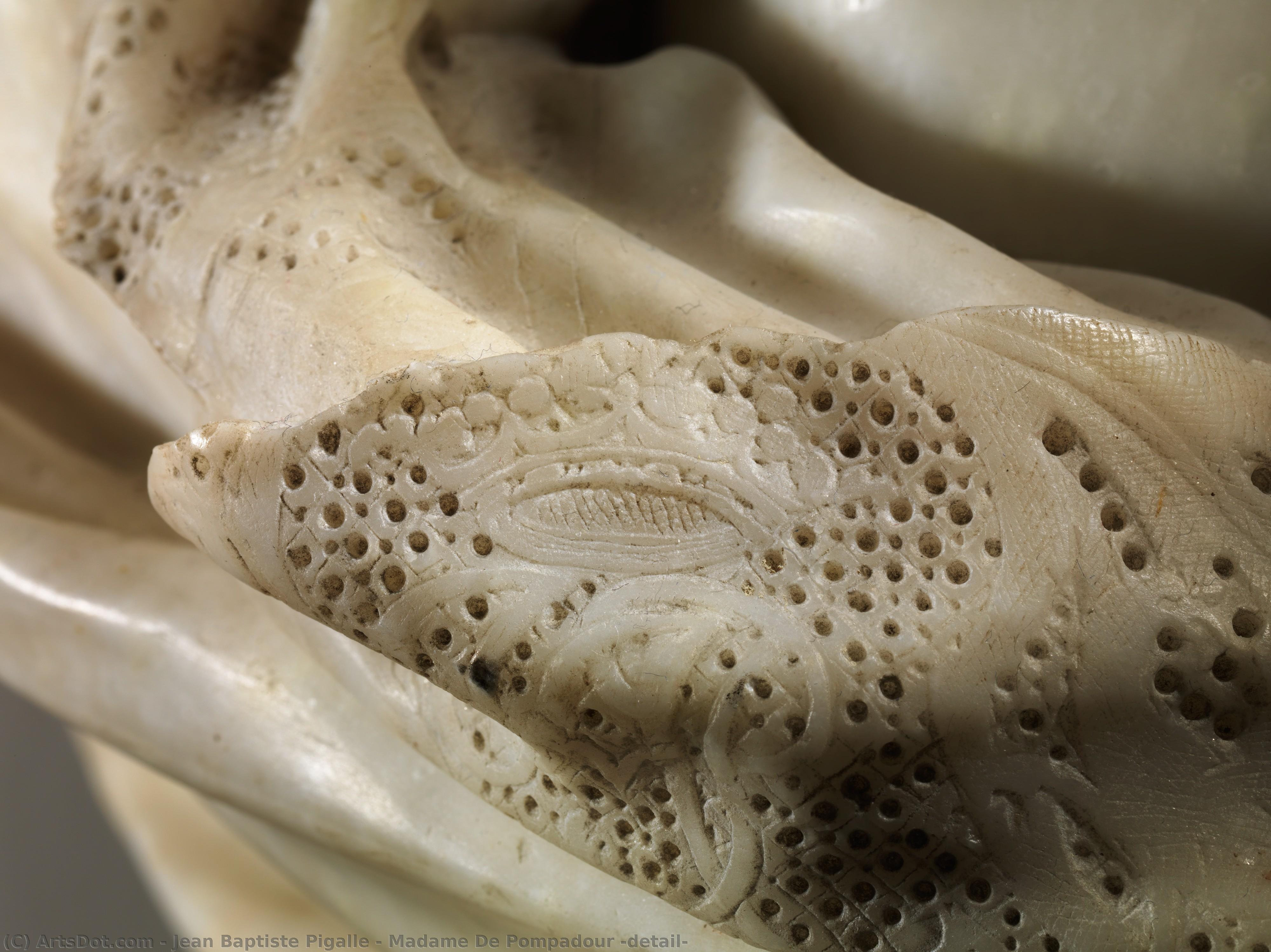Madame De Pompadour (detail) — Jean-baptiste Pigalle