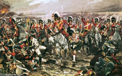 Charge Of The Scots Greys At Waterloo — Richard Caton Woodville