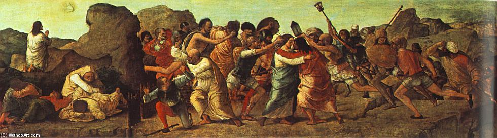 Predella Of Stories Of Christ: 1. Prayer In The Garden And Capture — エルコレ・デ・ロベルティ