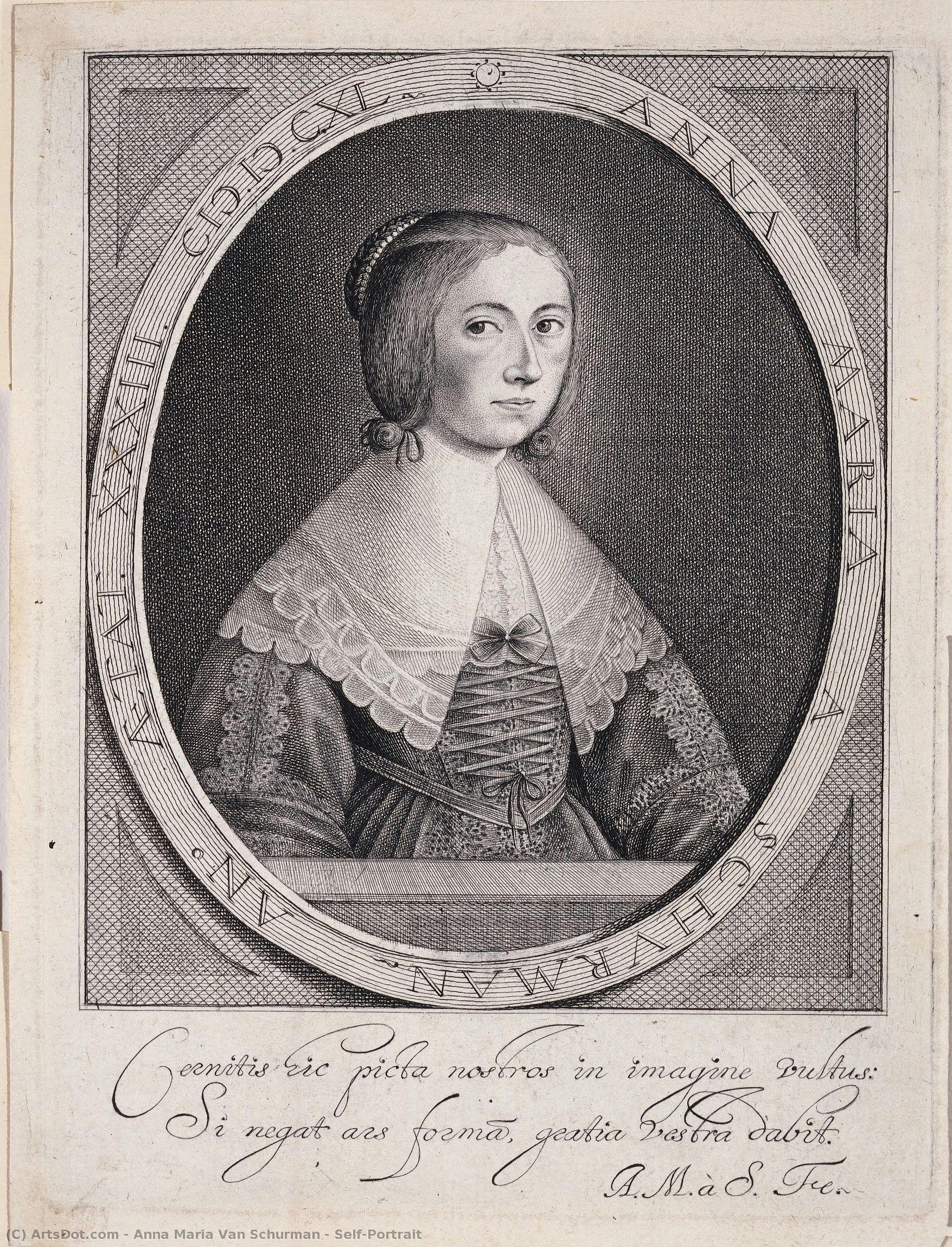 Self-portrait — Anna Maria Van Schurman