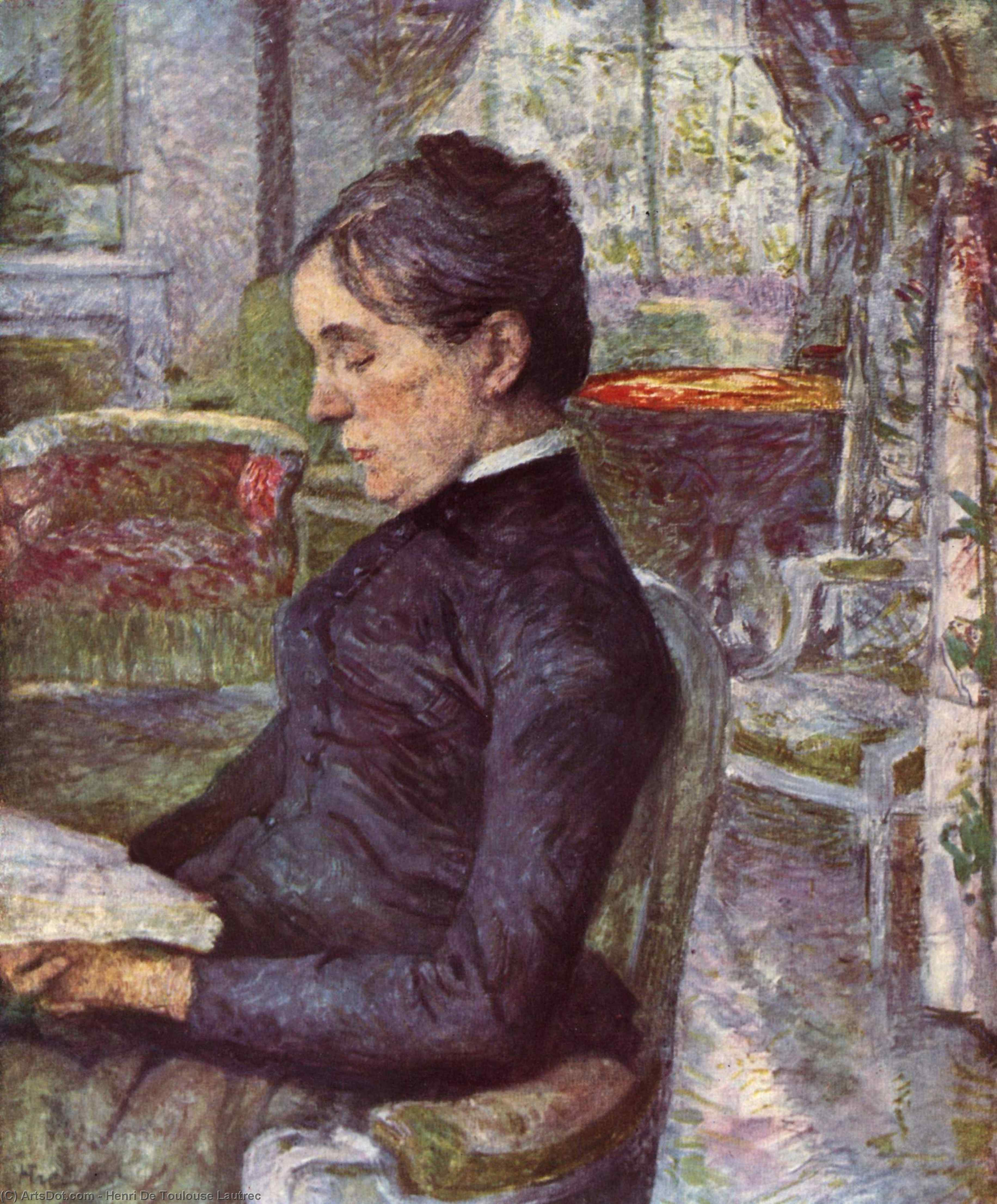 Portrait Of Countess A. De Toulouse Lautrec — Henri De Toulouse-lautrec