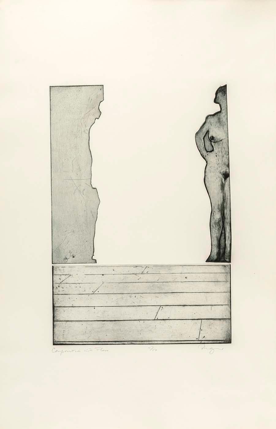 (the Artist And Model, Portfolio) Composition With Floor — Michael Mazur