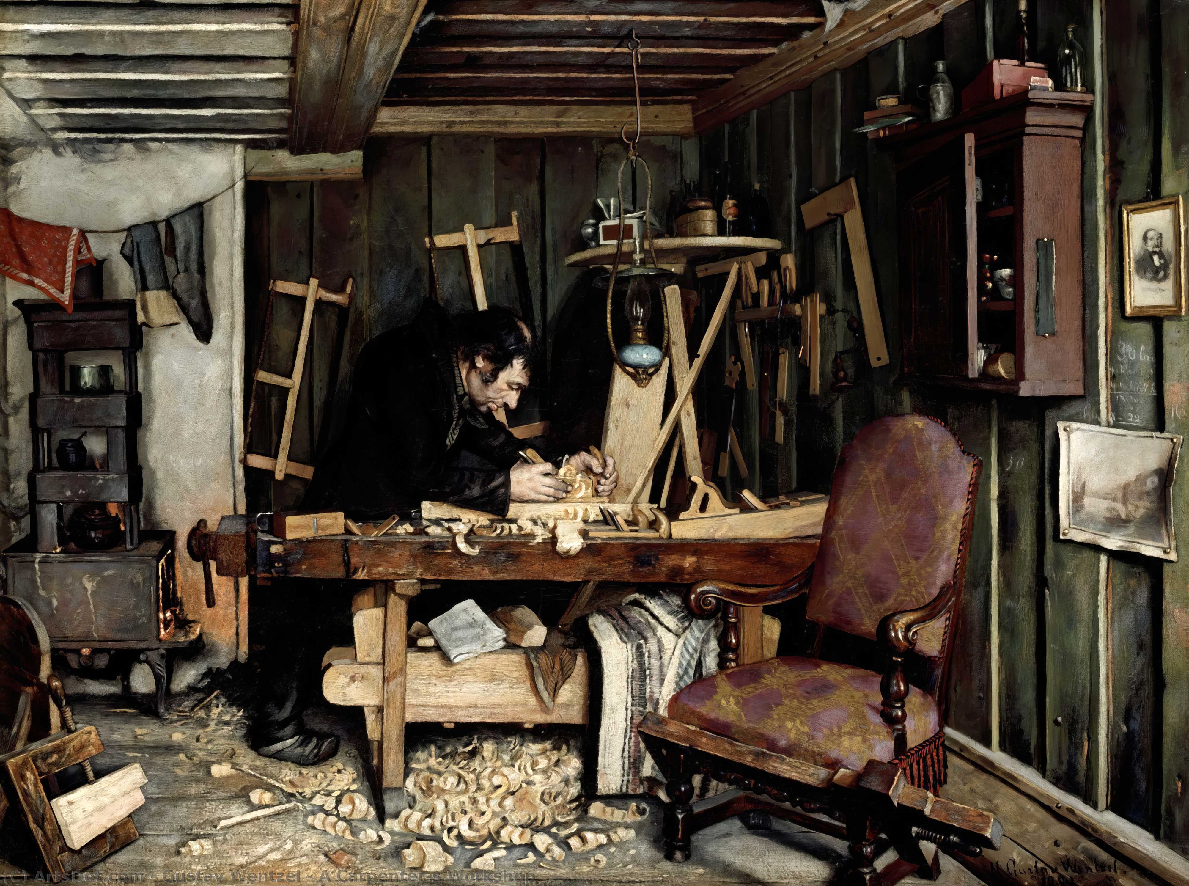 A Carpenter's Workshop — Gustav Wentzel