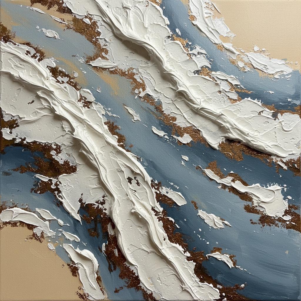 Mareas Esculpidas De Pizarra Y Oro En Un Movimiento Impasto Monumental — David Moreau