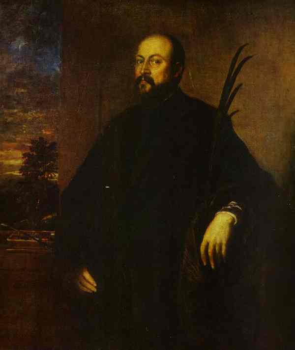 Portrait Of A Painter With A Palm — Titian