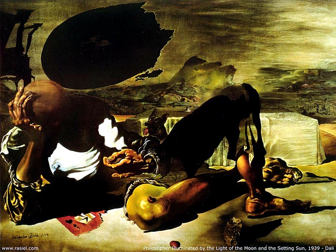 Philosoph Mit Mondlicht Erleuchtet — Salvador Dalí