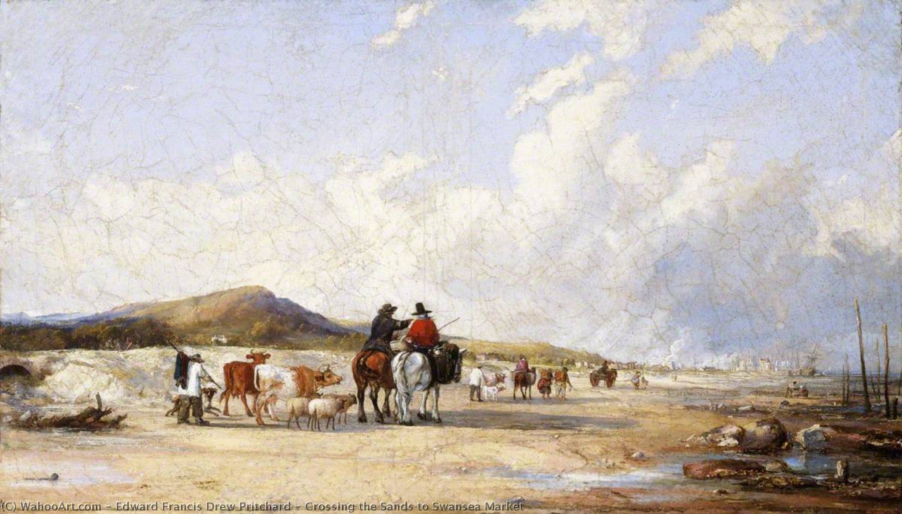 Crossing The Sands To Swansea Market — Edward Francis Drew Pritchard