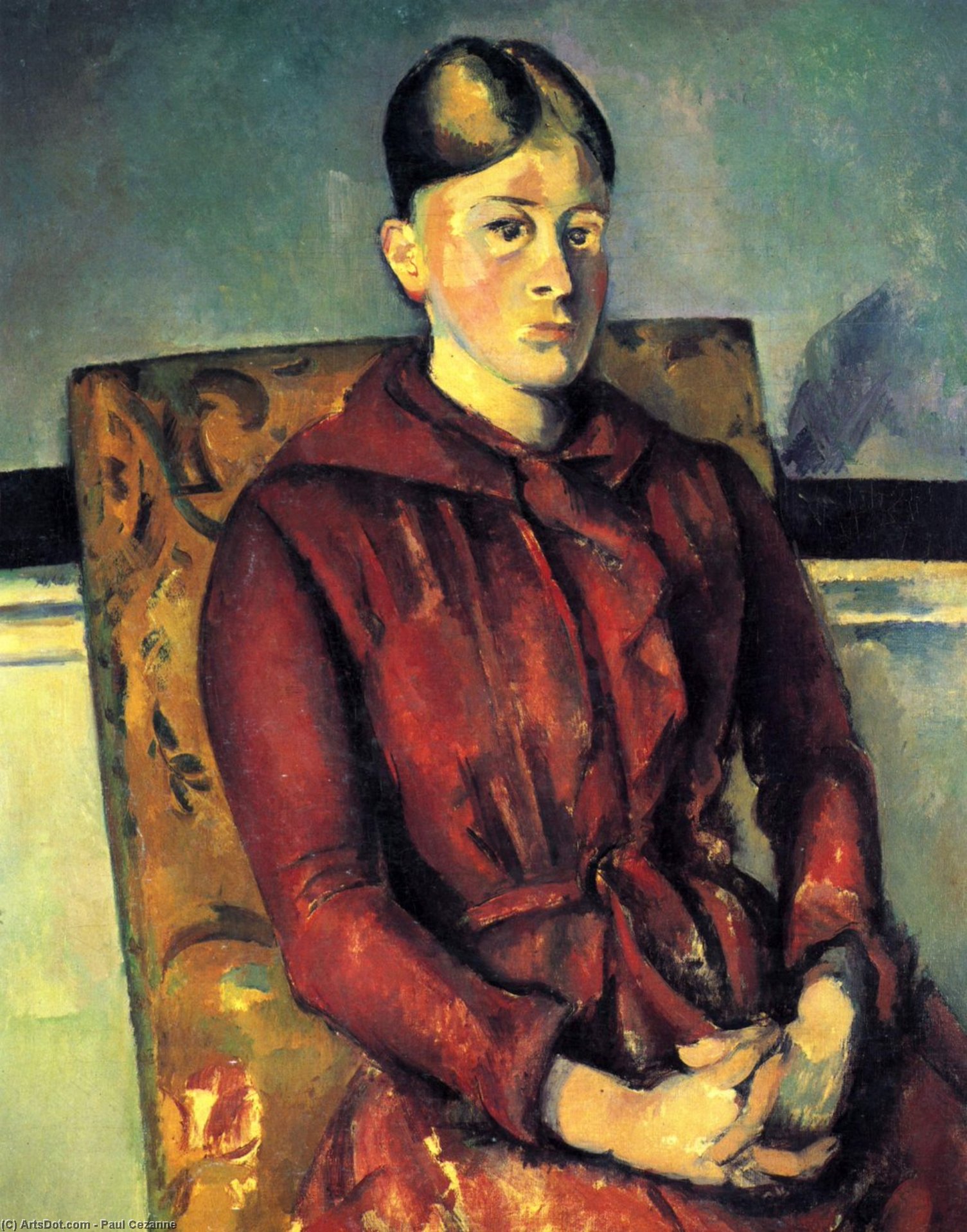 Madame Cezanne With A Yellow Armchair — Paul Cézanne